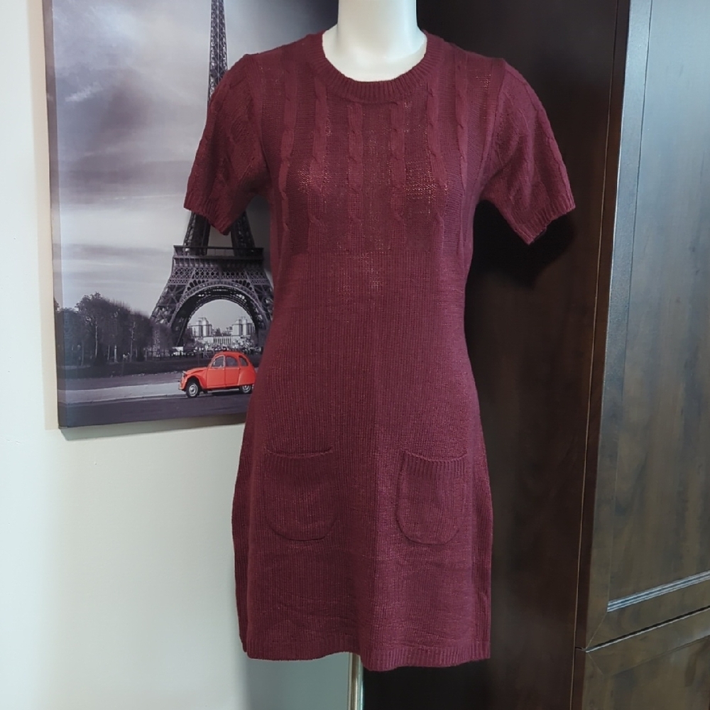 UK2LA Maroon Knit Dress